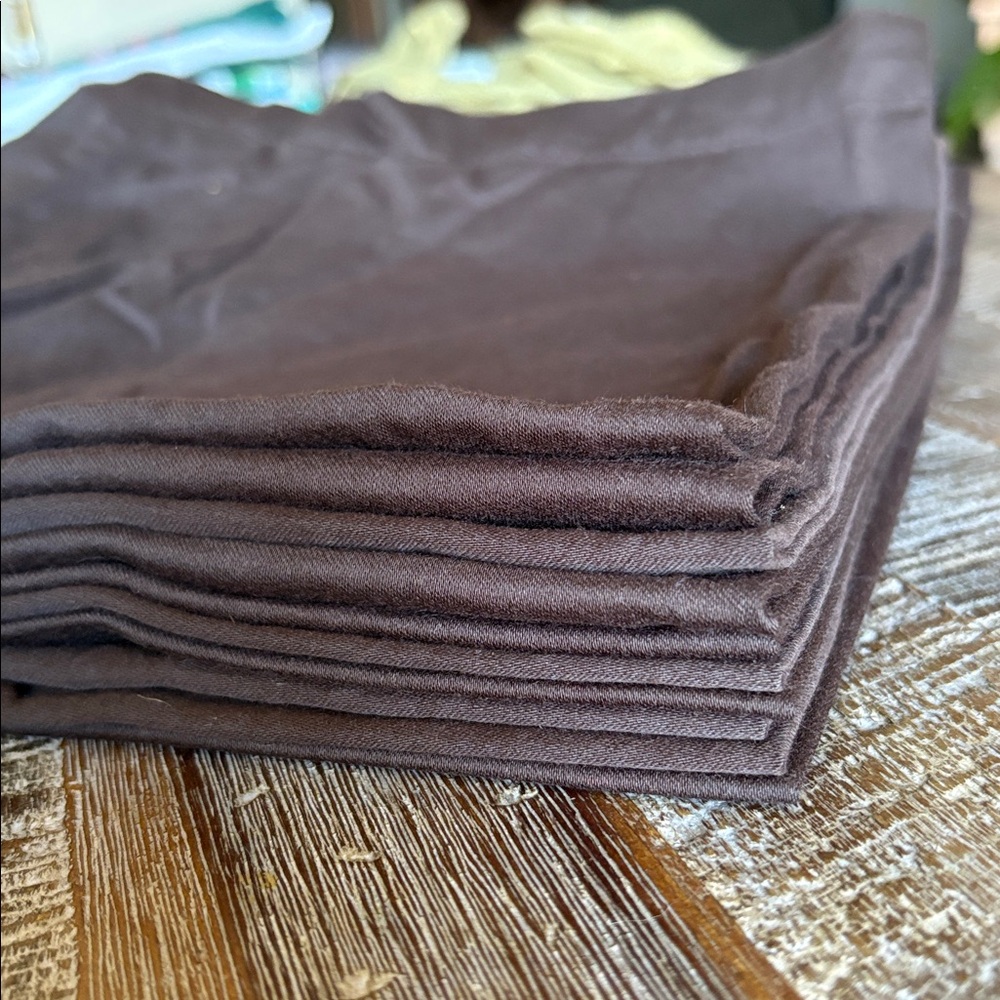 Crate&Barrel Espresso Cotton Napkin
